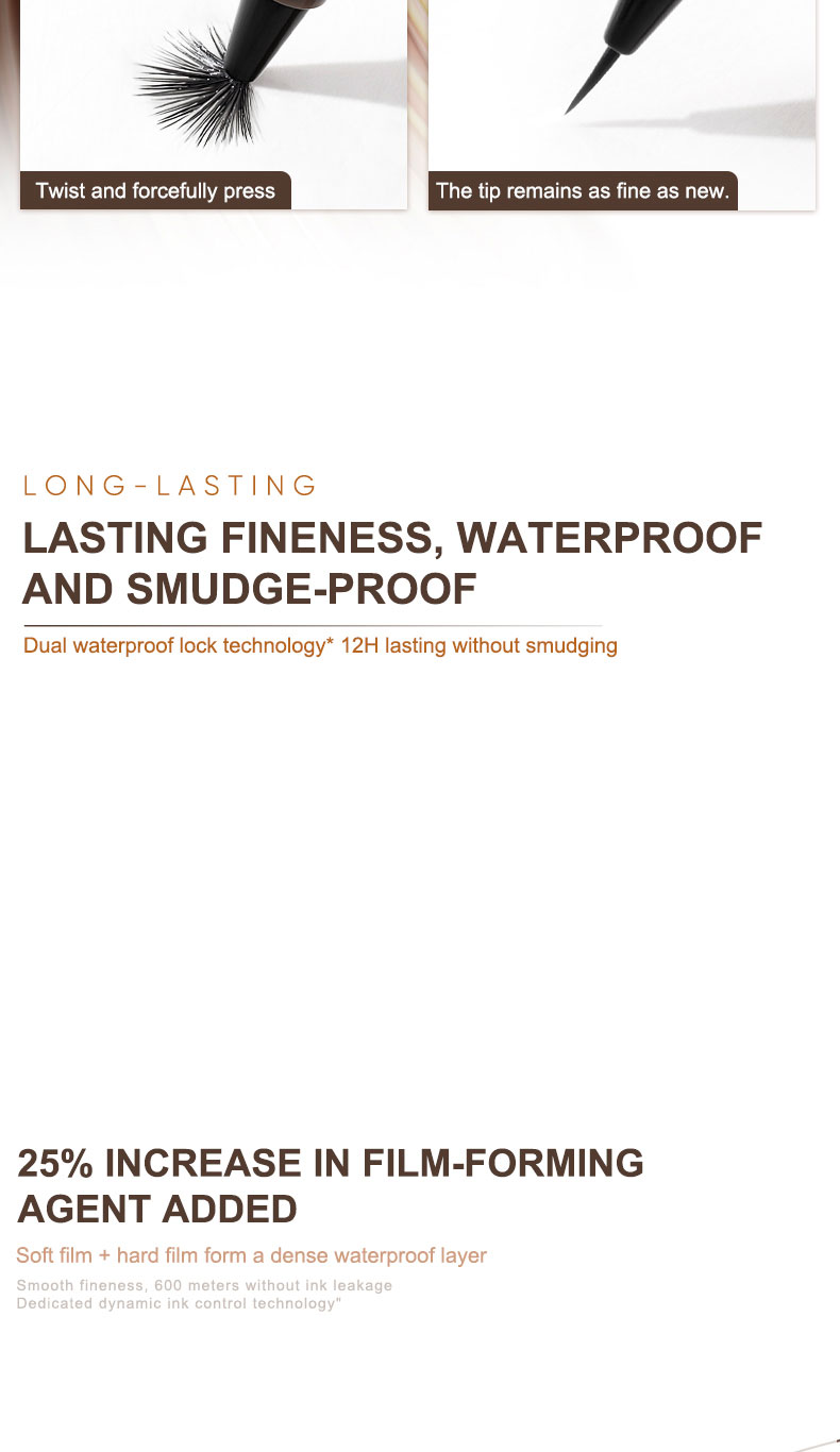 Description Picture 6 of itemJUDYDOLL Skinny Liquid Eyeliner Ultra-fine Makeup Pen black Waterproof Long-lasting Pen Makeup Cosmetics